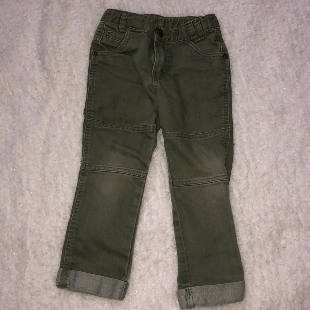 4t skinny olive green pants